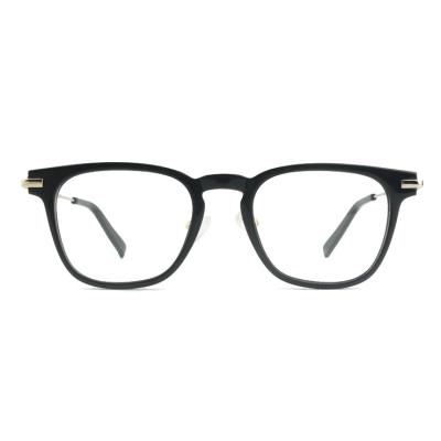 China Rectangle Porcelain Rectangle Men's Fashion Acetate Myopic Metal Optical Frames for sale