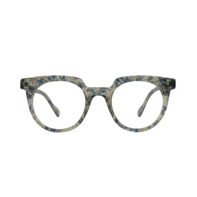 China Fashionable Round Eyeglass Frames Irregular Shape Acetate Optical Frames Reading Glass Eyes for sale