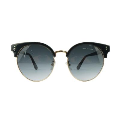 China Fashion Sunglasses Italy Design Round Metal and Custom Logo Acetate Sunglasses Combined Sunglass Acetate for sale