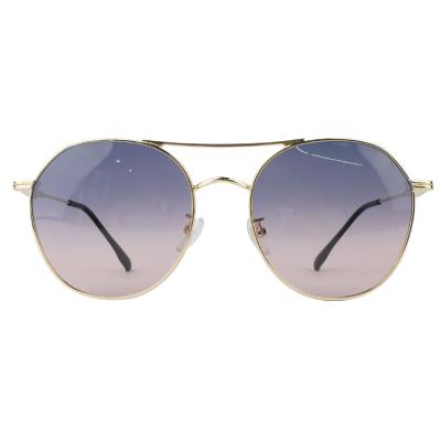 China Fashion sunglasses double bridge sunglasses metal oversized sunglasses unisex fashionable frame the full for sale