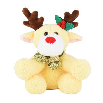 China Promotional Custom Size Color Shape Cartoon Santa Reindeer Christmas Plush Toys Soft Cute Home Decoration/Child Gift Plush Elk Toys for sale