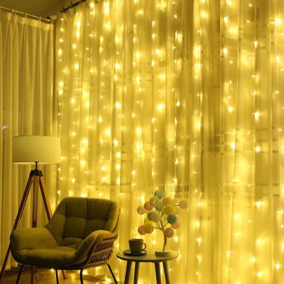 China / Factory Low Price Twinkle Star Light LED Copper Wire Curtain String Lights for sale