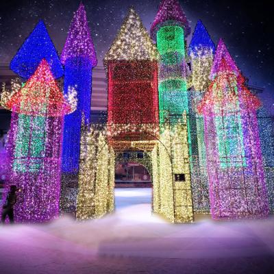 China Commercial Use Princess Castle Snow White Theme Pattern Light For Outdoor Large Display In Theme Park for sale