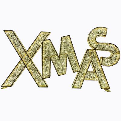 China Commercial Use Commercial Christmas Led Outdoor Decoration Christmas Sign Lit Up Letter Pattern Lights for sale