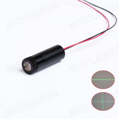 China 3D Gauge D12x45mm Focusable 505nm Green Line / Cross Line Module 5mW 10mW 30mW (Divergence Laser Angle: 15~130 degree) for sale