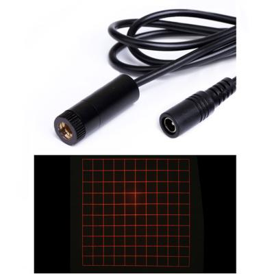 China Industrial Adjustable Scan D12x45mm Square Grid D10x10mm Focus 650nm 660nm DOE 10mW~200mW With 42 Degree Fan Angle Red Laser Module for sale