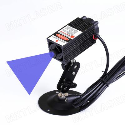 China Factory High Power 450nm 405nm Blue Line 405nm Focusable 12V Violet Line /Cross Diode Laser Module With Cooling Fan (With Adapter+Bracket) for sale