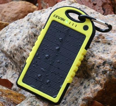 China New style motor system  waterproof solar charger 5000mah for promotion for sale