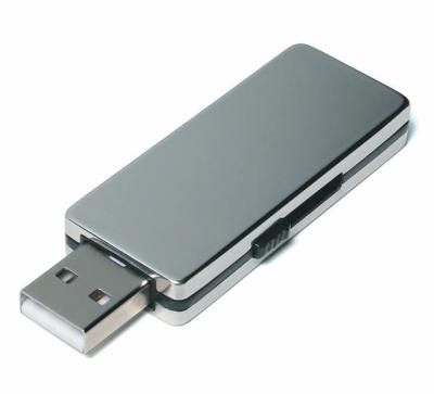 China Push pull style usb flash drive, metal usb 2GB 4GB 8Gb for sale