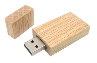 China Free engrave logo wooden usb flash drive with gift box packing for sale