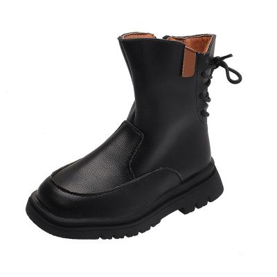 China Roman Boot Z259 PU Leather Zipper Up Round Toe Kids Martin Boots Kids Martin Boots For Infant Kids Girls for sale