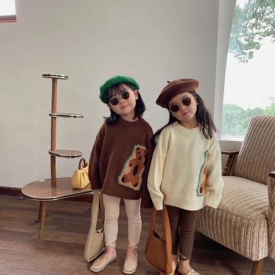 China Anti-wrinkle fall autumn bear knitted infant toddler boys girls sweaters unisex baby kids clothes M253046 for sale