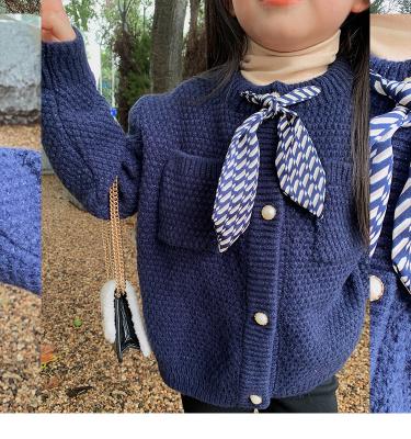 China 2021 Fall Winter Toddler Babies Cardigan Infant Kids Anti-wrinkle Knitted Clothing With Scarf Clothing for sale