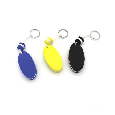 China Original Floating Key Chain Custom Printed Key Chain Soft EVA Foams Keychain Floating Keyring Oval Shape for sale