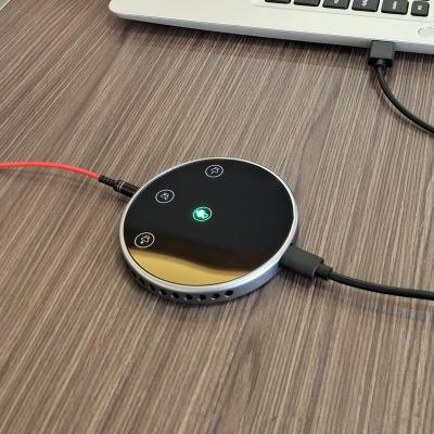 China USB Microphone Conference Microphone Speakerphone Omnidirectional Usb Conference Table Condenser Wired Microphone With Monitor Earphone Input for sale