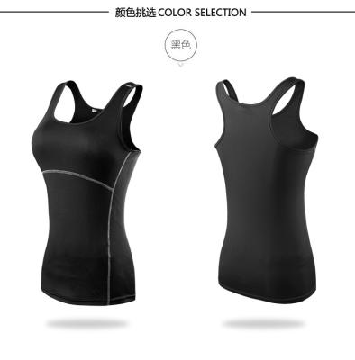 China Women's Sporty Tank Top Stretch Neck Running Fitness Sleeveless Quick Dry Round Breathable Racerback for sale