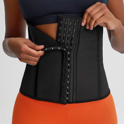 China Breathable Women S M L XL 2XL 3XL Air Holes Sport Waist Trainer Latex Body Shaper Corset With Steel Boned for sale