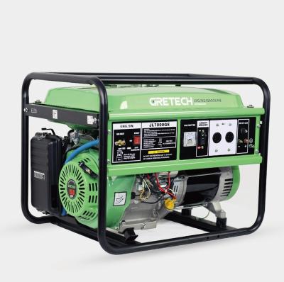 China Gretech 5kw Quiet Portable Generator Gasoline And Dual Gas Fuel Generator 25L for sale