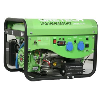 China 2.5kw 3 in 1 AVR Electrico LPG Gasoline NG Portable Generators with Low Oil Warning System and 15L Circuit Breaker for sale