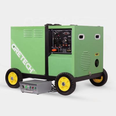 China Gretech 5kw Silent Small ATS Controller and Patent Technology LPG Natural Gas 2 in 1 Generator JLD6500 for sale