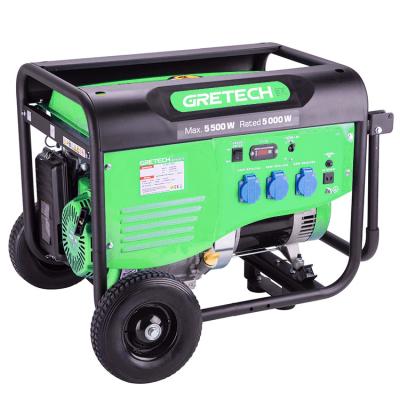 China CE Approved Recoil Start 5.5KW/13HP Portable Gasoline Silent Generator For Welding Chassis 25L for sale