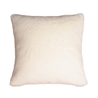 China Wholesale Soft Decorative Home Decor Living Room Faux Fur Pillow Case Solid Double Sides Luxury Decoration Pillow Case for sale