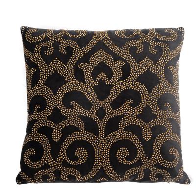 China Wholesale Luxury Classic Luxury Shiny Pillow Case Decoration Embroidery Printing Diamond Golden Cushion Covers for sale