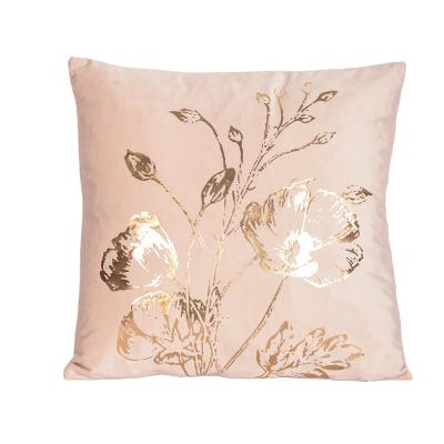 China Home Cases Coush Sofa Solid Cushion Covers Luxury Wholesale Velvet Gold Stamping Craft Sofa Couch Pillow Covers DECORATION for sale