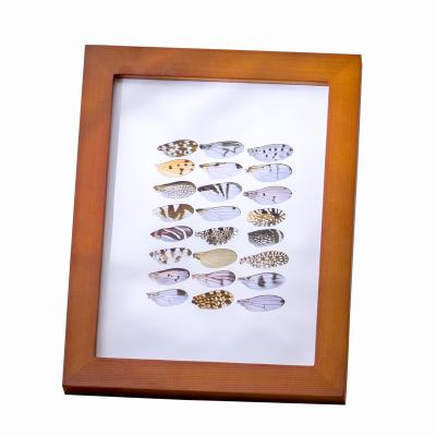 China High quality handmade creative custom size retro metal photo frame wooden set clear lines shadow box frames for sale