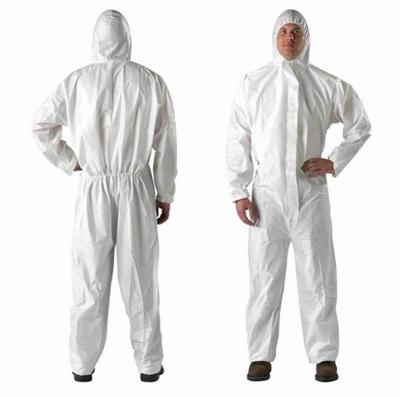 China Comfortable Type 5 Type 6 SF Microporous Heat Seal Taped Disposable Coverall For Protection for sale