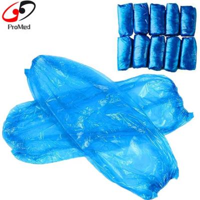 China Comfortable Blue Disposable PE Arm Pad Sleeve Cover for sale