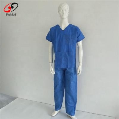 China Wholesale Comfortable Hospital Disposable Nonwoven Unisex Medical Scrub Uniform Suit for sale