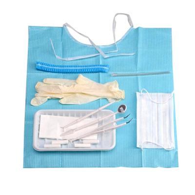 China Regional Dental / Hospital Dental Instrument / Dental Supply Dental Instrument Set / Disposable Dental Kit for sale