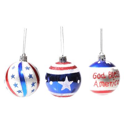 China Customizable Popular Holiday Celebration of the American Independence Day Stage Decoration Window Show Colorful Christmas Balls for sale