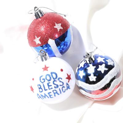 China Customizable American Popular Holiday Celebration Stage Decoration Window Display Hanging Painted Christmas Ball for sale