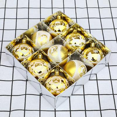 China Customizable Hot Selling Holiday Celebration Gift Tree Decoration Pendant Christmas Plastic Plated Painted Ball for sale