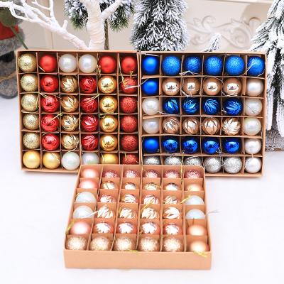 China Christmas Customizable Hot Selling Christmas Tree Decoration Paint Color Hanging Plastic Electroplating Mixed Ball Holiday Celebration Gift for sale