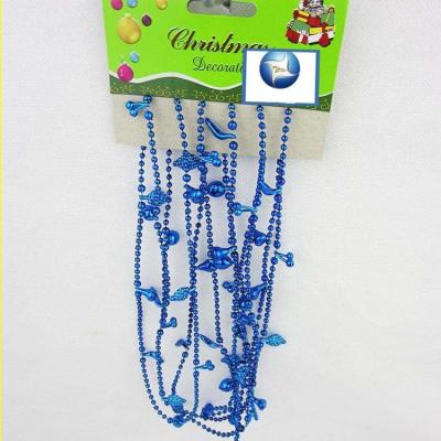 China Customizable Wholesale Custom Plastic Plating Christmas Tree Decoration Fruit Shape Bead Pendant Chain for sale