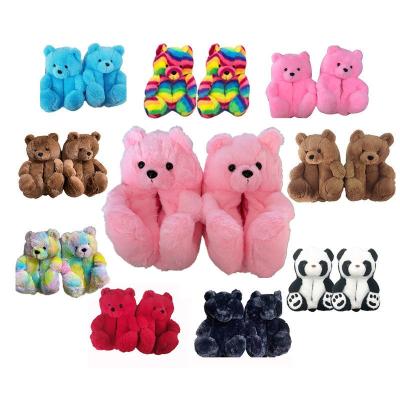 China Fashion Trend Fashion Trend Advance The Industry Factory Price Glow In The Dark Teddy Bear Slippers for sale