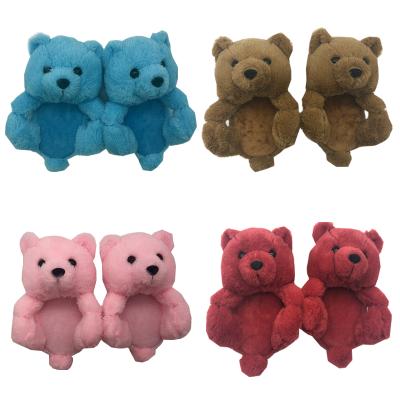 China Mommy and Me High Quality Gold Supplier Low Price Fashion Trend Fashion Teddy Bear Slippers for sale