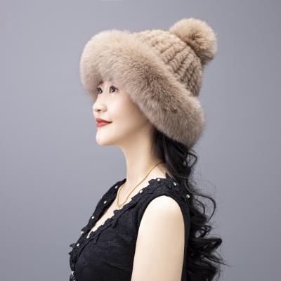 China Plush Women's Beanie Fur Ball Hat Pom Poms Winter Hat For Women Girl's Hat Knitted Beanies Cover Thick Female Hat Brand New for sale