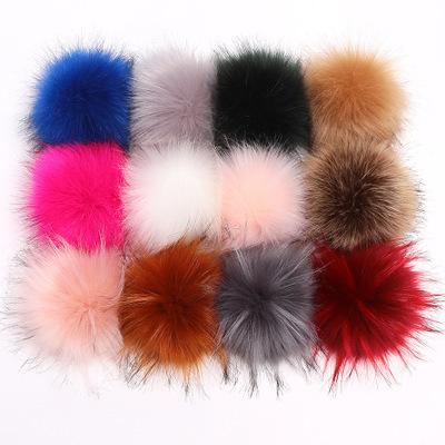 China Bulk Fluffy Fluffy Fluffy Fluffy Fluffy Fasion Bulk Rainbow Faux Fox Pompom Ball Fur Fasion Orange Key Chain for sale