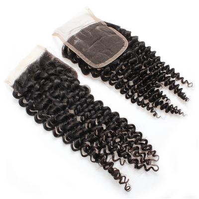 China Curly Curly Colored Hair Clip In Extensions 4x4 Lace Up Frontal Curly Curly Free Part Real Hair Clip In Extensions for sale