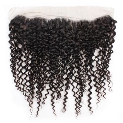 China ALL Natural Curly Lace Frontal Closure 9A 13X4 Natural Curly Lace Frontal Hair Extensions Stocking Fringe Hair Extensions for sale