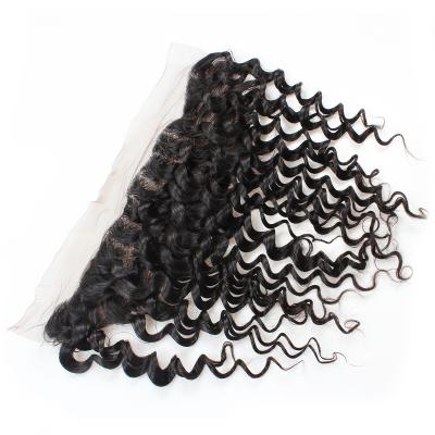 China Wholesale Virgin Hair Extension 9A Deep Wave Frontal Deep Closure 13X4 Lace Frontal Wholesale Wave Tape Hair Extensions for sale