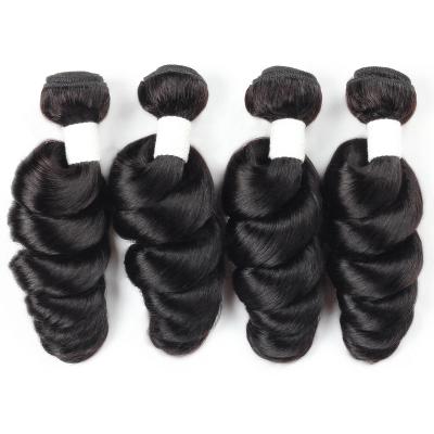 China Loose Wave Curly Hair Extension Bundle Human Weave Loose Wave Hair Natural Hair Extension for sale