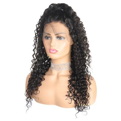 China Deep Wave Hair Raw Human Hair Wig 4*4 Deep Wave 100% Lace Front Wigs For Black Woman for sale