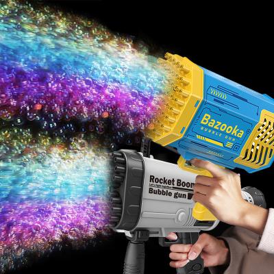 China Wholesale Outdoor Game Summer Types All 32 66 80 88 Holes Big Size Automatic Gatling Bubble Machine Electric Bubble Gun for sale