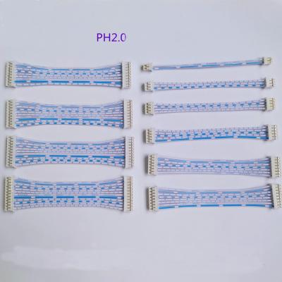 China Underground PH2.0 Blue P3P4P5P6P7P8P9P10P11P Wire Harness Connector Insulated Wire Crimp Electric Terminal Wire for sale