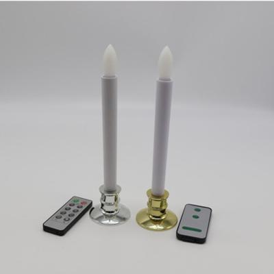 China Warm Yellow LED Pillar Shape Candle Light Christmas Decoration Flameless Flickering Remote Control Electronic Gift for sale